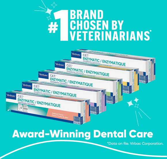 Virbac C.E.T. Enzymatic Toothpaste for Dogs & Cats, 2.5 oz