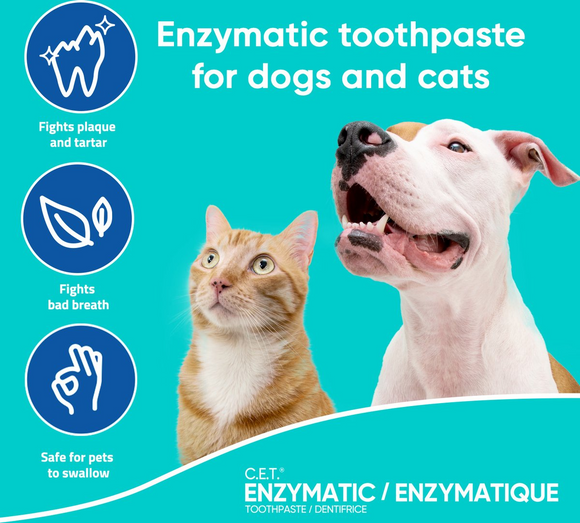 Virbac C.E.T. Enzymatic Toothpaste for Dogs & Cats, 2.5 oz