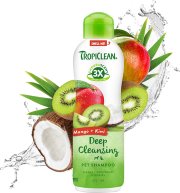 TropiClean EnduraScent Mango Kiwi Shampoo for Dogs & Cats (20 oz)