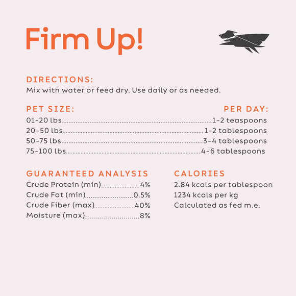 Diggin Your Dog Firm Up Pumpkin Digestive Aid for Dogs & Cats