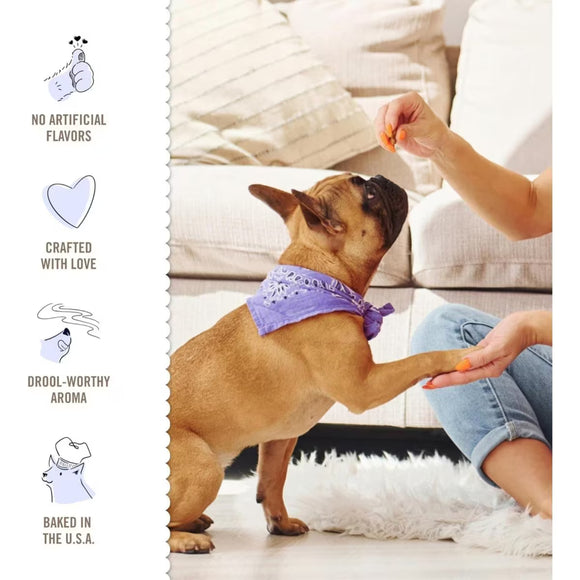 Three Dog Bakery Lick'n Crunch Vanilla & Vanilla Flavors Dog Treats, 13-oz