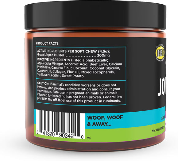 Super Snouts Joint Power Health Supplement Mobility Chews for Dogs & Cats, Up to 60 lbs, 60 count
