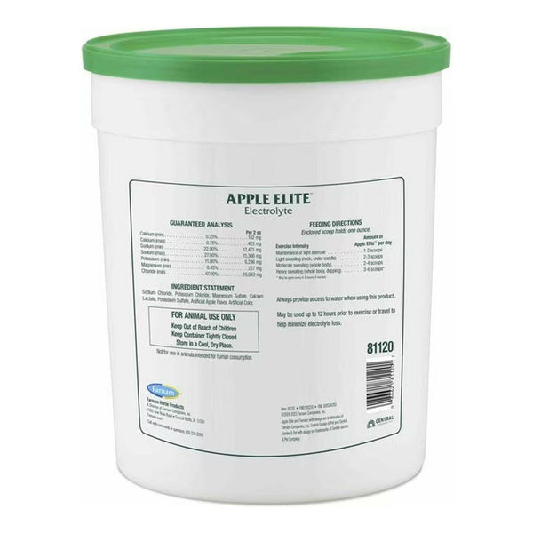 Farnam Apple Elite Electrolyte Powder Apple Flavor Horse Supplement, 5-lb tub