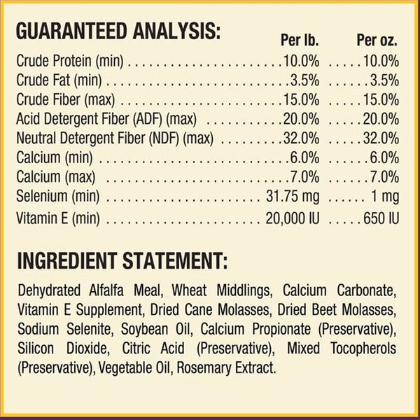 Horse Health Products Vitamin-E & Selenium Crumbles Horse Supplement (20 lb)