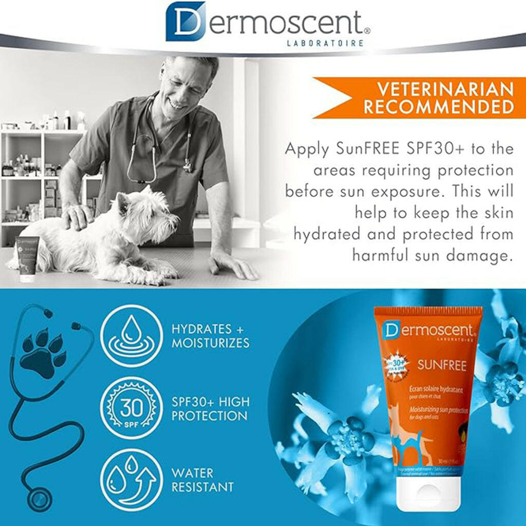 Dermoscent SunFREE SPF30+ Sunscreen for Cats and Dogs (30 ml)