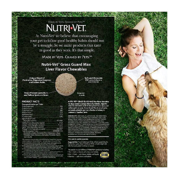Nutri-Vet Grass Gard Max Lawn Burn Supplement for Dogs (150 chewable tablets)