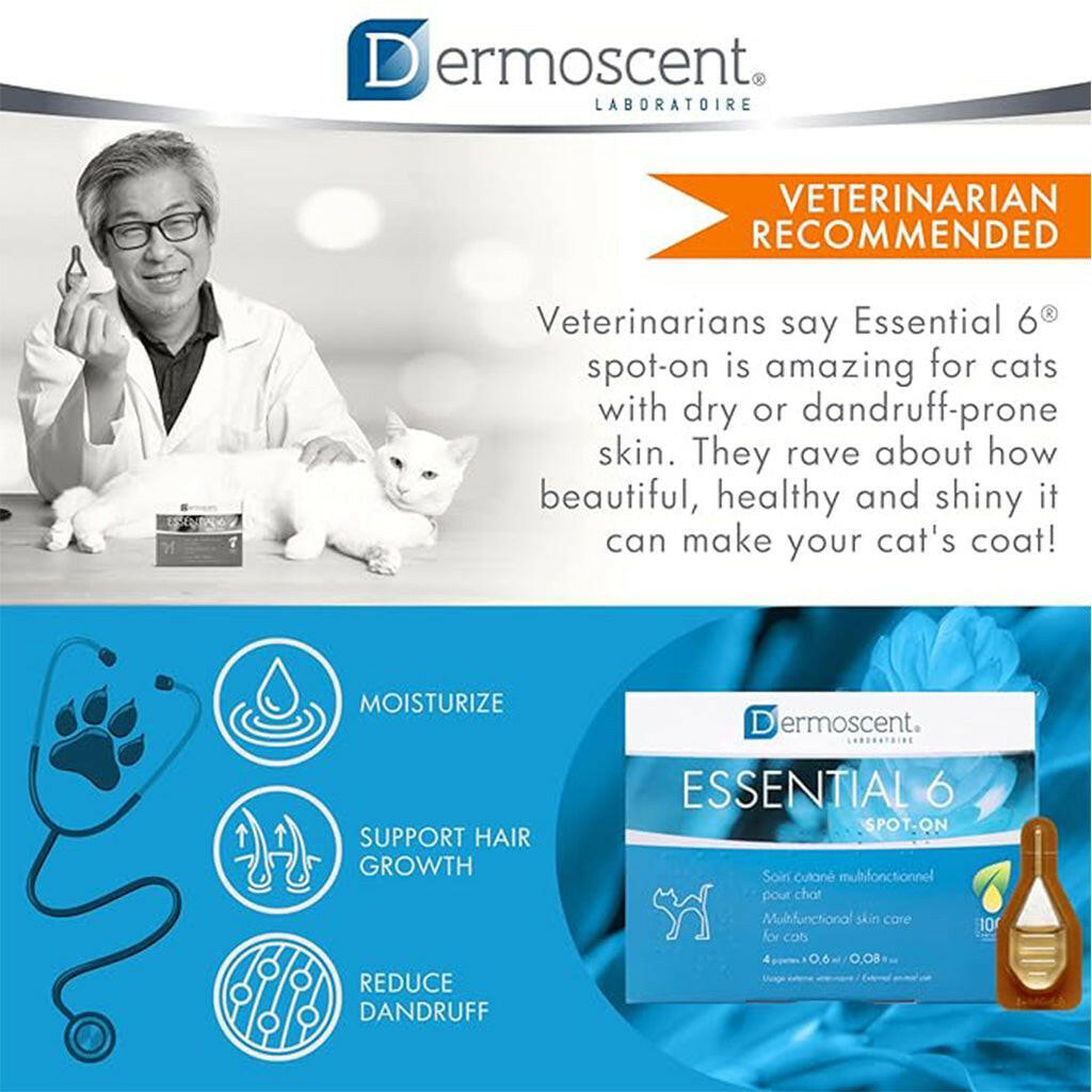 Dermoscent Essential-6 SpotOn Skin Care for Cats (4 count)