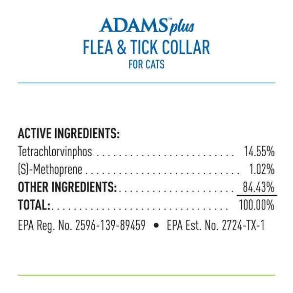 Adams Plus Flea and Tick Collar for Cats
