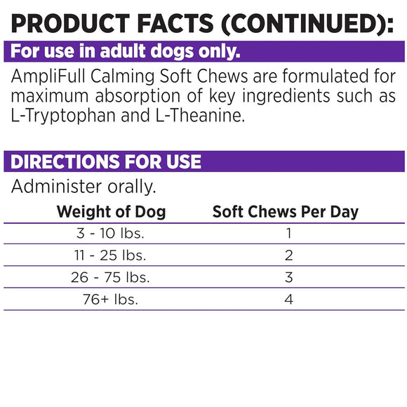 NutriSource AmpliFull Calming Soft Chews Dogs Supplement