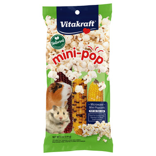 Vitakraft Mini-Pop Microwave Mini Popcorn Treats for Guinea Pigs, Hamsters & Other Small Animals, 6-oz