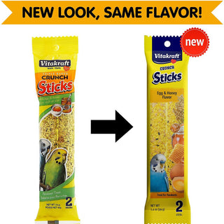 Vitakraft Crunch Sticks Egg & Honey Flavor Treats for Parakeets