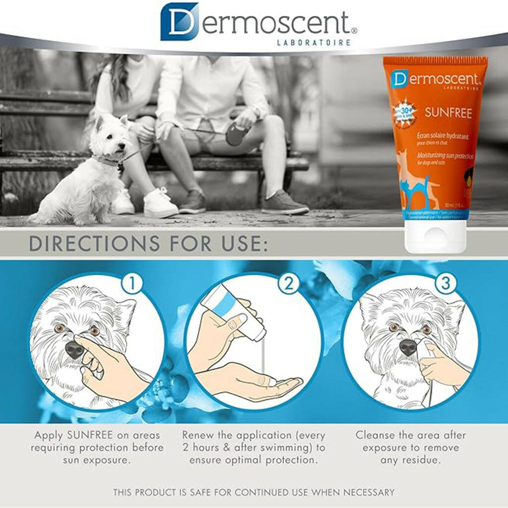 Dermoscent SunFREE SPF30+ Sunscreen for Cats and Dogs (30 ml)