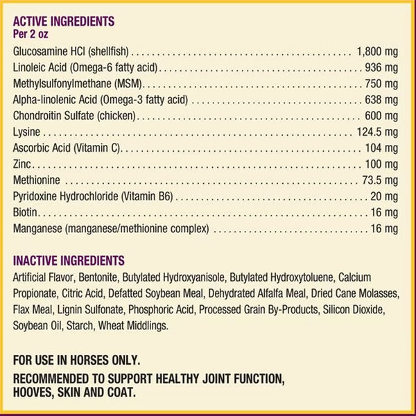 Horse Health Products Joint Combo Hoof & Coat 3-in-1 Apple Flavor Pellets Horse Supplement (3.75 lb)