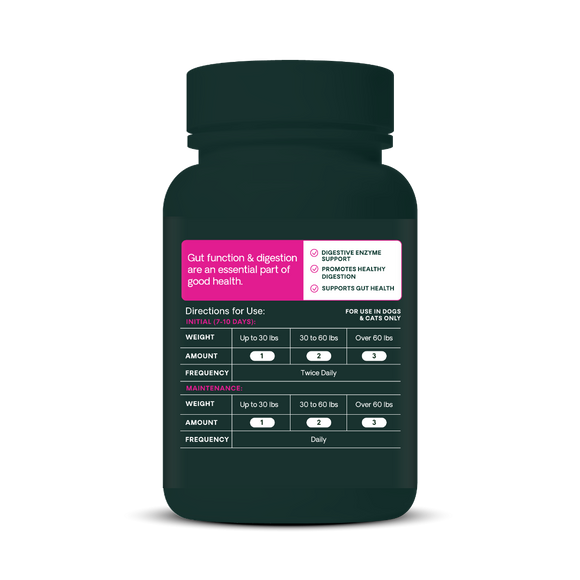 VetriScience Acetylator Digestive Supplement for Cats & Dogs (120 caps)