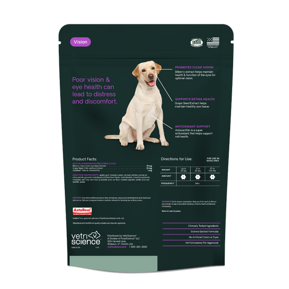 VetriScience Golden Years Clear and Bright Eye Health for Senior Dogs (60 soft chews)