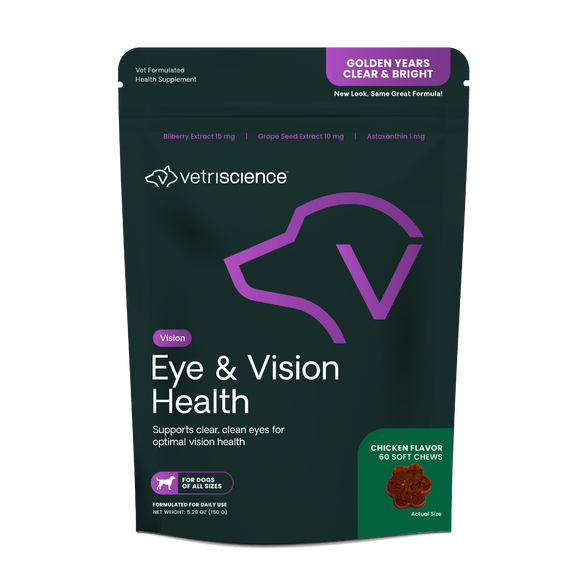 VetriScience Golden Years Clear and Bright Eye Health for Senior Dogs (60 soft chews)