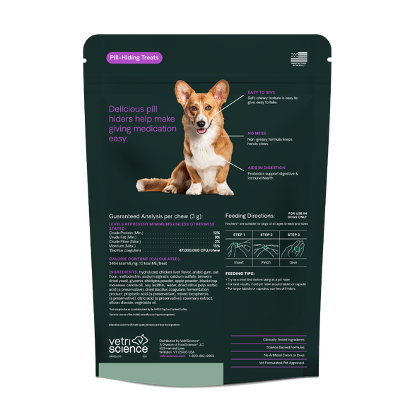 VetriScience Pinchers Pill Hiding Treats for Dogs, Chicken (45 ct)