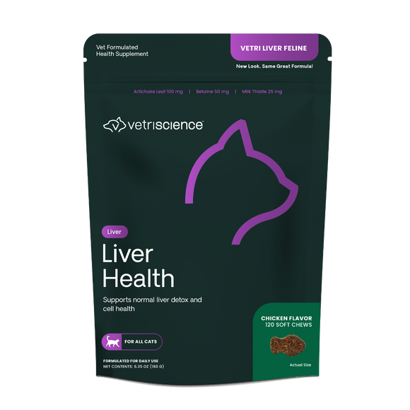 VetriScience Vetri Liver Support Supplement For Feline (120 Bite-Sized Chews)