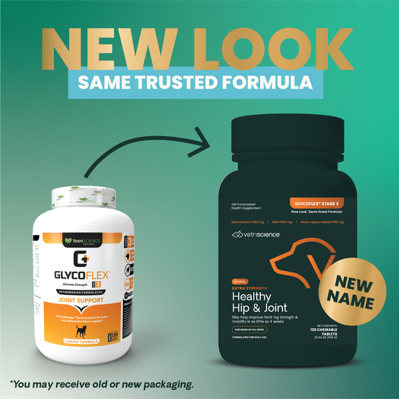 VetriScience GlycoFlex Stage 3 Joint Supplement for Dogs (120 chewable tablets)