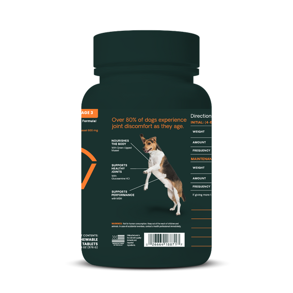 VetriScience GlycoFlex Stage 3 Joint Supplement for Dogs (120 chewable tablets)