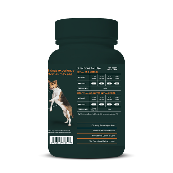 VetriScience GlycoFlex Stage 3 Joint Supplement for Dogs (120 chewable tablets)
