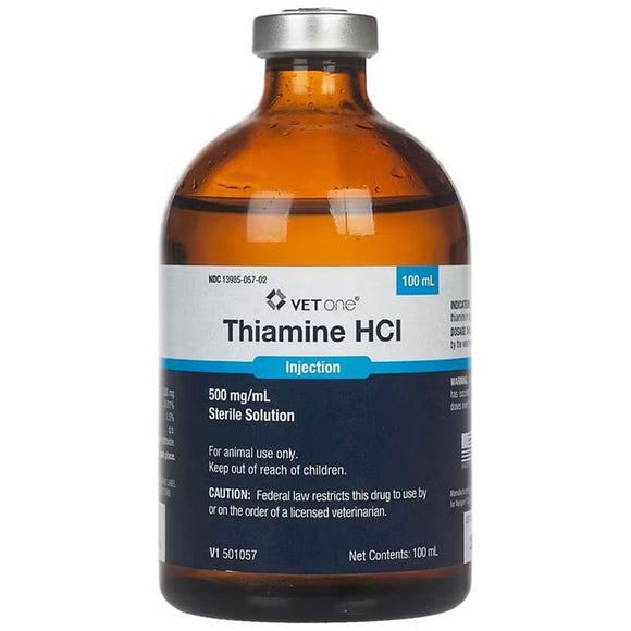 Thiamine Hydrochloride B1 Injection for Pets, 100ml (500mg/ml)