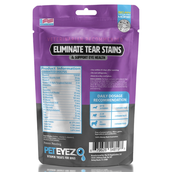 PetEyez Freeze Dried Vitamin Treats for Dogs, 1-oz