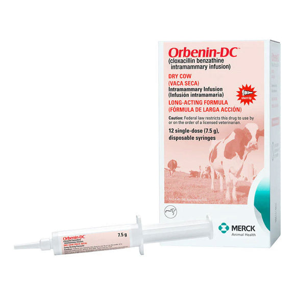 Orbenin-DC (cloxacillin benzathine), Dry Cow Intramammary Infusion, 7.5g