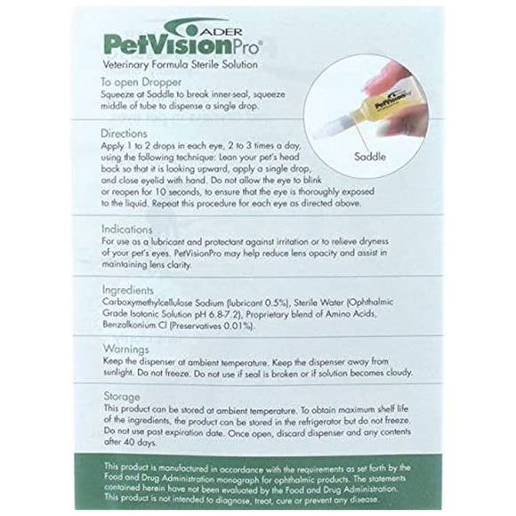 PetVision PRO Eye Lubricating Drops, 4-ml