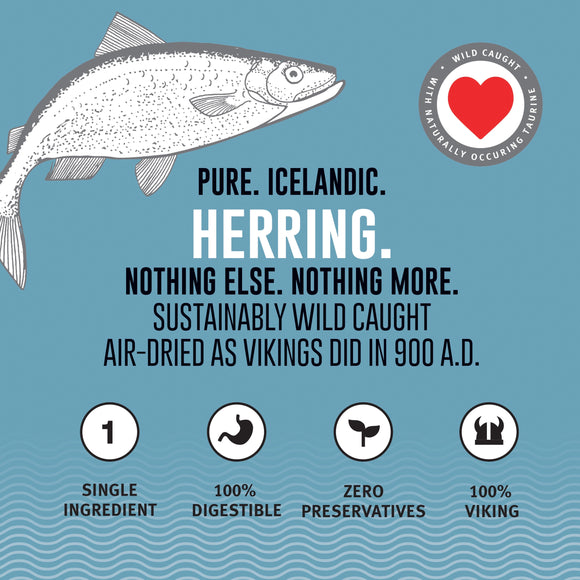 Icelandic+ Herring Whole Fish Natural Dog Treats, 9-oz