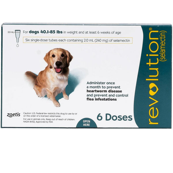 Revolution for Dogs 40.1-85 lbs 6 doses