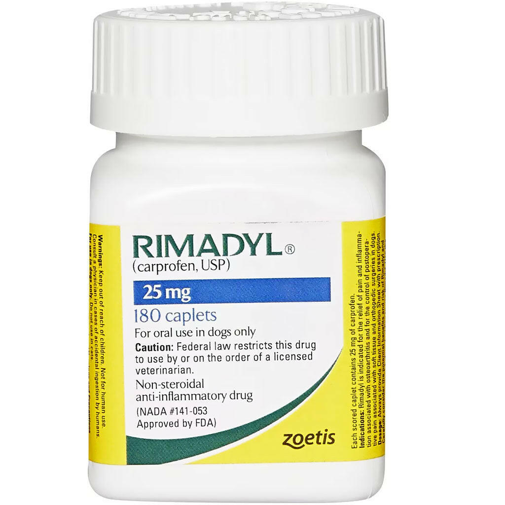 Rimadyl (Carprofen) Caplets, 25mg 180 count