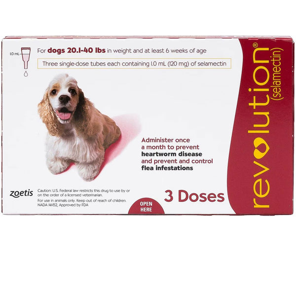 Revolution for Dogs 20.1-40 lbs 3 dose