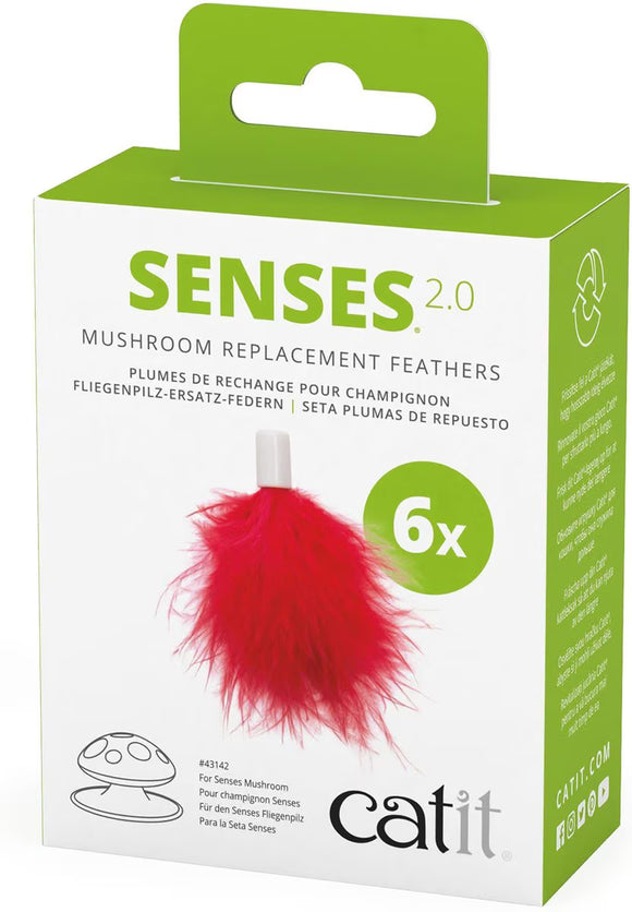 Catit Senses 2.0 Electronic Mushroom Replacement Feathers, 6-pack