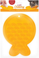 Catit Creamy Feeding Mat for Cat, Orange-1