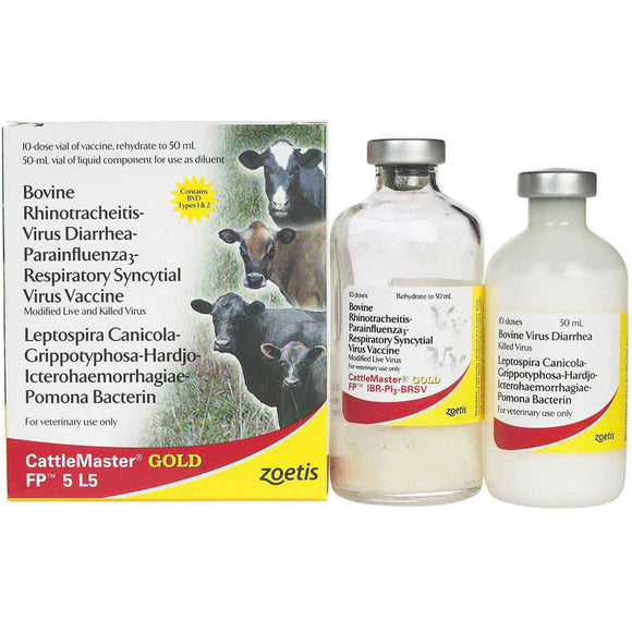 CattleMaster Gold FP 5 L5 Cattle Vaccine, 10-Doses