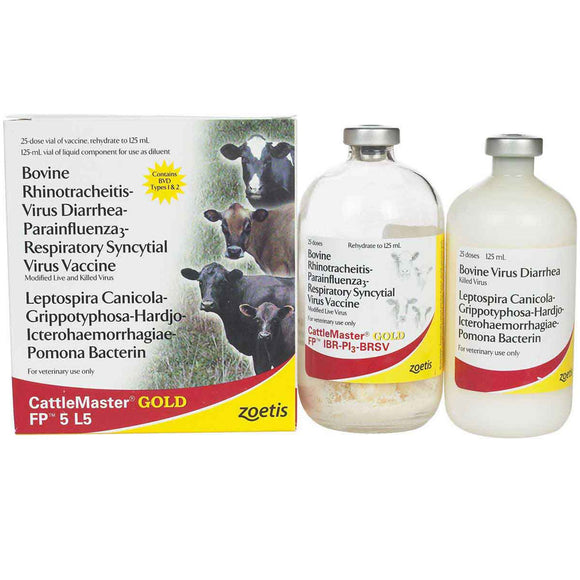CattleMaster Gold FP 5 L5 Cattle Vaccine, 25-Doses