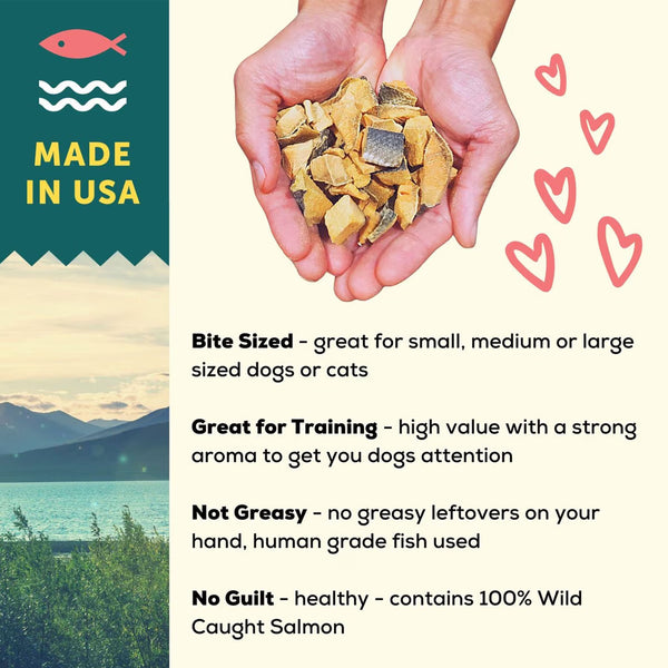 A Better Treat Wild Caught Salmon Freeze Dried Treats for Dogs & Cats