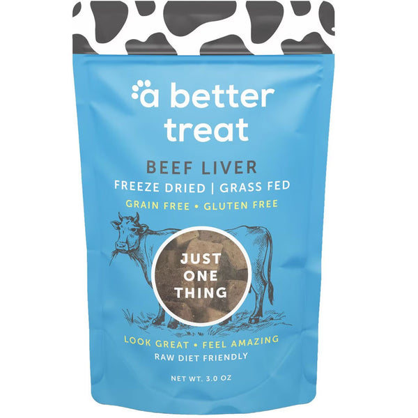 A Better Treat Beef Liver Freeze Dried Treats for Dogs & Cats, 3-oz