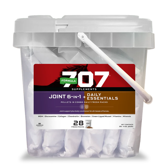 Formula 707 Joint 6-in-1 + Daily Essentials Combo Daily Fresh Packs For Horses (28 Day Supply)