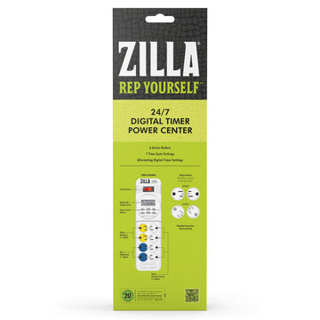 Zilla 24/7 Digital Timer Power Center Digital