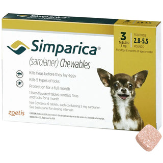 Simparica for Dogs 2.8-5.5 lbs