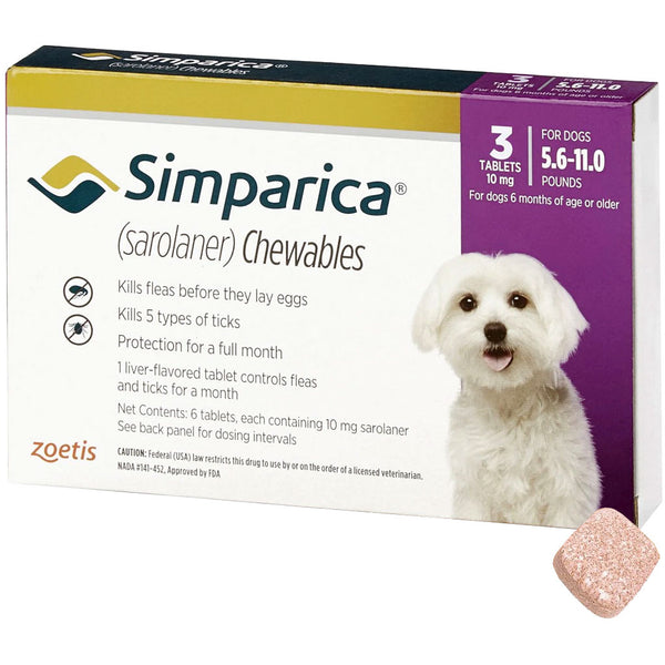 Simparica for Dogs 5.6-11 lbs