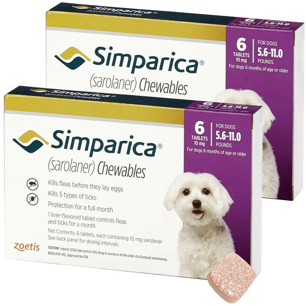 Simparica for Dogs 5.6-11 lbs 12 chewables