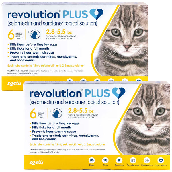 Revolution PLUS for Cats 2.8-5.5 lbs 12 doses
