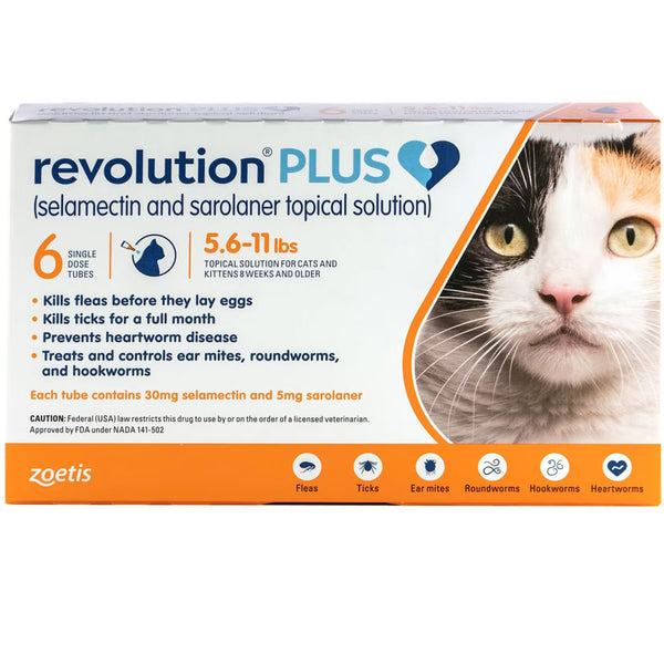 Revolution Plus for Cats 5.6-11 lbs 6 doses