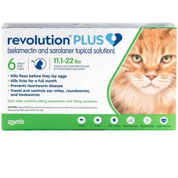 Revolution Plus (Selamectin + Sarolaner) Topical for Cats