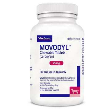 MOVODYL Chewable Tablets (carprofen) for Dogs, 75-mg 60 tablets