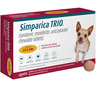 Simparica Trio for Dogs 2.8-5.5 lbs