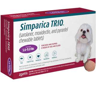 Simparica Trio for Dogs 5.6-11.0 lbs